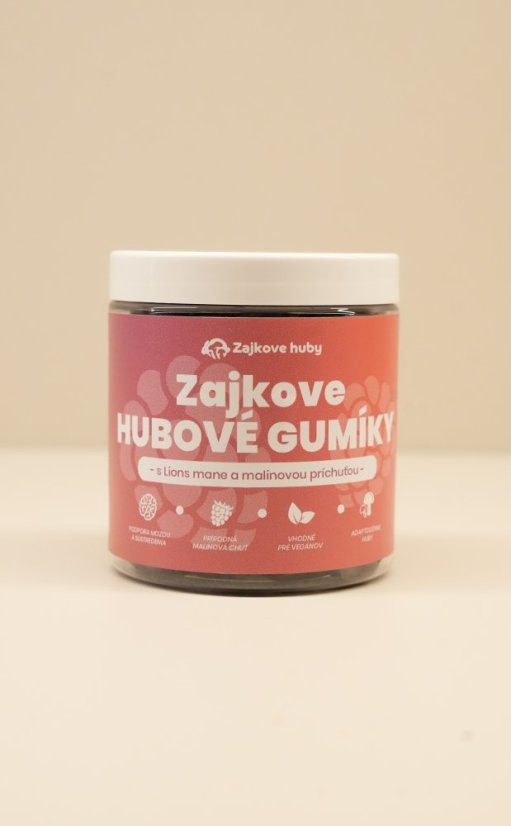 Zajkove hubové gumíky - Lion’s Mane & malina