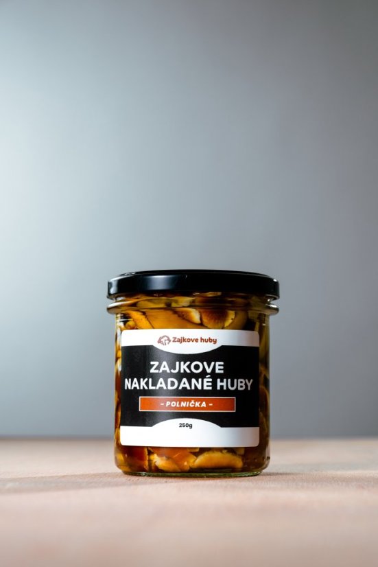 Nakladané Zajkove huby - Poľnička topoľová - Hmotnosť: 250 g
